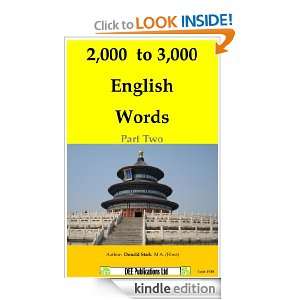 2,000 to 3,000 English Words Part Two Donald Stark  