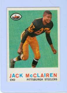 1959 Topps Football JACK MCCLAIREN Steelers #157 NM (b)  