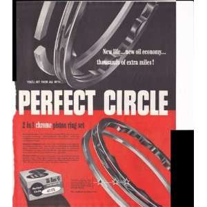  Perfect Circle 2 In 1 Piston Ring Set 1953 Original 