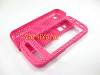 Plastic Hole Skin Protector Cover Case For NOKIA C6 00 Hot Pink  