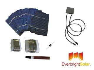 40 Short Tabbed 3x6 Solar Cell DIY Solar Panel Kit w/Wire Flux FREE 
