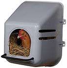 LARGE WALL MOUNT NESTING NEST BOX WITH PERCH FOR CHICKEN COOP HEN 