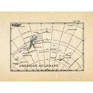  1906 Lithograph American Quadrant Antique Map Weddell Sea 