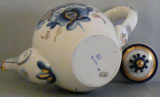 Russian Gzhel Porcelain Delft USSR Coffee Pot pitcher  