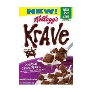 Kelloggs Krave Double Chocolate Cereal, 11 Ounce (Pack of 4)  
