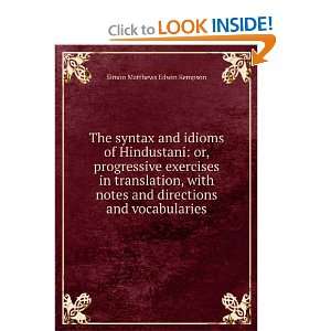  The syntax and idioms of Hindustani; a manual of the language 