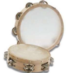  Budget Tambourine 10 With Skin Head Musical Instruments