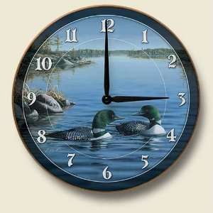  Mountain Lake Loons Clock