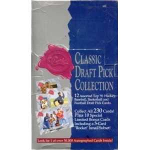  1991 Classic Draft Pick Collection Hobby Box (Four Sport 