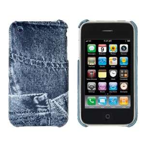   Denim Hard Case for iPhone 3G / 3GS   Blue  Players & Accessories