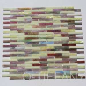 One Square Foot of Matchstick Stained Glass Mosaic Tiles on Mesh Back 