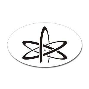  Atheist oval sticker Atheist Oval Sticker by  