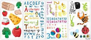 ABC 123 Wall Stickers Room Decor School Alphabet Decals  