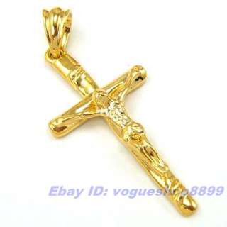 SUBLIMATE 18K YELLOW GOLD GP CROSS PENDANT SOLID FILL GEP  