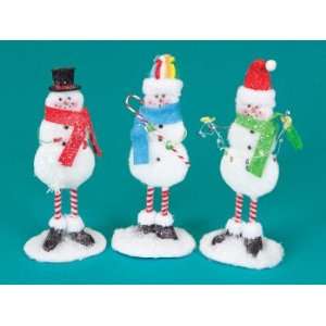  Pack of 6 Christmas Whimsy Festive Snowman Holiday Figures 