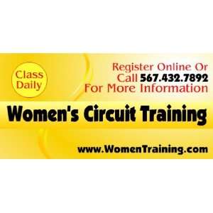    3x6 Vinyl Banner   Womens Circuit Training Yellow 