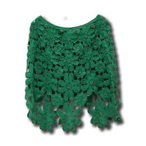  Red Fish Designs Crochet Poncho Cover Green Everything 