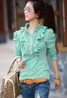   Womens Fashion Lace Collar Tops T shirt Tee 3 Color T896831  