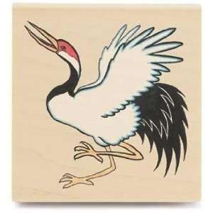  Crane Dance Wood Mounted Rubber Stamp Arts, Crafts 