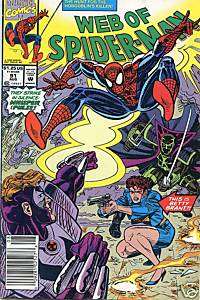 1992 AUG #91 MARVEL WEB OF SPIDER MAN COMIC BOOK  