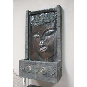  27 Buddha Face Wall Fountain with Underwater Light Patio 