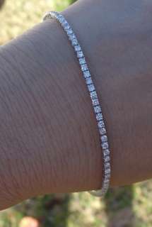 22ct F/SI1 Si3 Diamond Tennis bracelet 14k WG 7.5 inch  