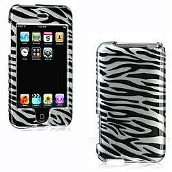 Silver Zebra pattern Crystal Case for iTouch 2G  