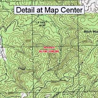 USGS Topographic Quadrangle Map   Brevard, North Carolina (Folded 