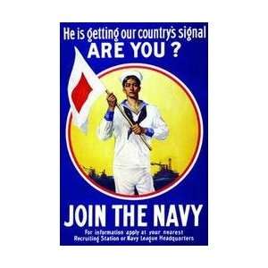  He is getting our countrys signal   are you Join the Navy 