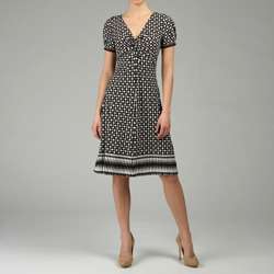 Donna Morgan Womens Short sleeve Printed Jersey Dress  