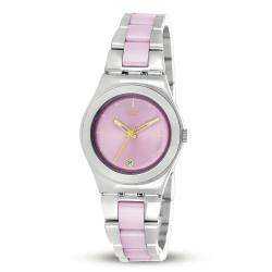 Swatch Womens Pink Stainless Steel Watch  