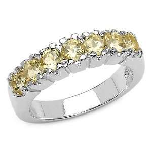  1.05 Carat Genuine Citrine Sterling Silver Ring Jewelry