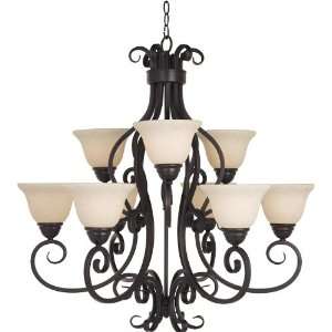Manor Collection 9 Light 32 Oil Rubbed Bronze Chandelier 12207FIOI