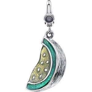  Sterling Silver 21.00 X 09.00 MM Melon Charm Jewelry