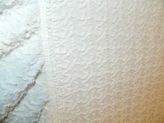 Vintage 1940s Girls White Chenille Twin Sized Bedspread with Ruffled 
