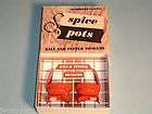 TOILET BOWL SALT & PEPPER SHAKERS SPICE POTS BOX SET MINT VINTAGE 1950 