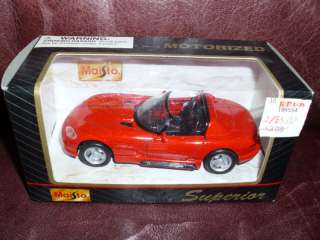 Vintage Dodge Viper Red Motorized Die Cast Maisto 1995  