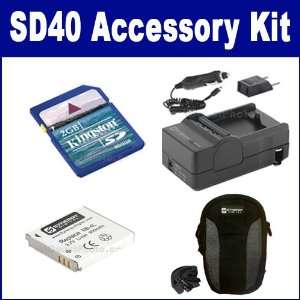  Canon Powershot SD40 Digital Camera Accessory Kit includes 