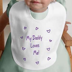  Personalized Baby Bibs   Somebody Loves Me Baby