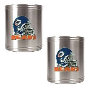 com Chicago Bears NFL 2pc Stainless Steel Can Holder Set  Helmet Logo 