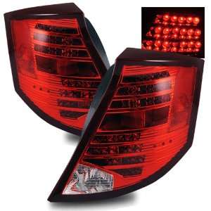  03 07 Saturn Ion 4D Red/Clear LED Tail Lights Automotive