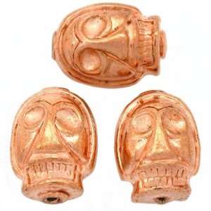  Skull Beads Copper Plated Skeleton Part 15mm Approx 3