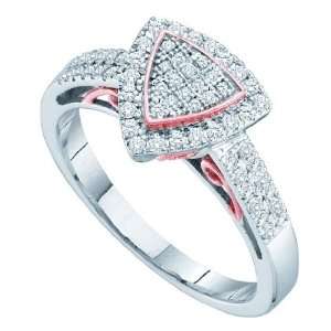  0.33 Carat Diamond Micro Pave Fashion Ring With Triangle 