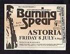   Rodney Burning Spear live Astoria London 8th July 1988 bw paper advert