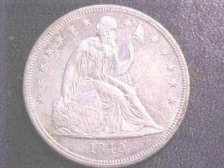 1840 Seated Liberty Silver DollarAU GradeFirst Year~  
