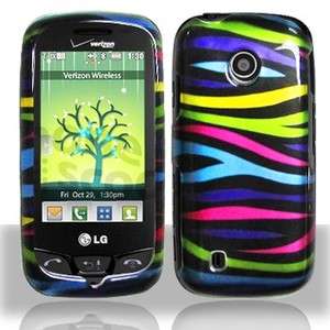Colorful Zebra Hard Case Cover LG Cosmos Touch VN270  