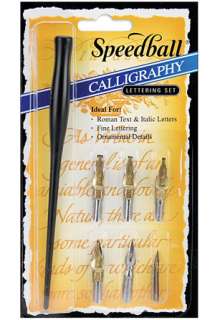   Calligraphy Pen Set 6pk Assorted Nibs C1,C2,C3,C4,100,512 SPE 2961