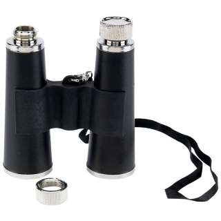 Features two 8oz stainless steel flasks that fit in a holder with 