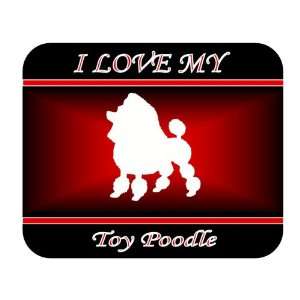  I Love My ToyPoodle Dog Mouse Pad   Red Design 