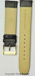 20 mm BLACK CALF LEATHER PADDED WATCH BAND / STRAP NEW  